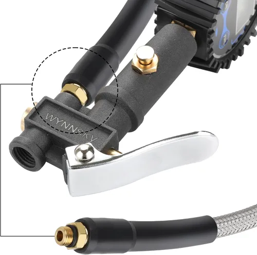Vista 3 de 21’’ Tire Inflator Gauge Hose Replacement, 3/8-24 UNF Threads