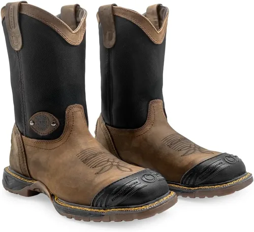 Vista 10 de CEBU Botas vaqueras Thunder Western para hombre - Punta cuadrada