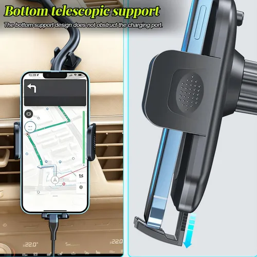 Vista 5 de Soporte para teléfono de automóvil, cuello de cisne para salpicadero de vehículo, parabrisas, ventilación de aire, soporte para teléfonos