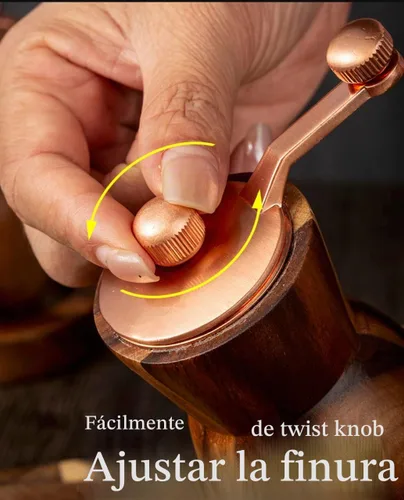 Vista 5 de Molinillo de pimienta, molinillo de sal y pimienta con soporte, salero y pimentero de madera, molinillo de especias manual recargable