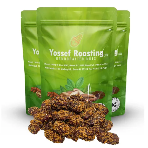 Vista 6 de Caramelo de nuez cubierto en mitades deliciosamente decadentes – Certificado Kosher – 3 bolsas, 5 onzas cada uno (cacao)