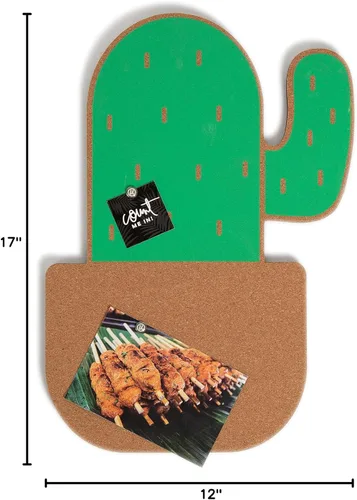 Vista 6 de U Brands Tablón de anuncios de corcho de cactus en maceta, 12 x 17 pulgadas