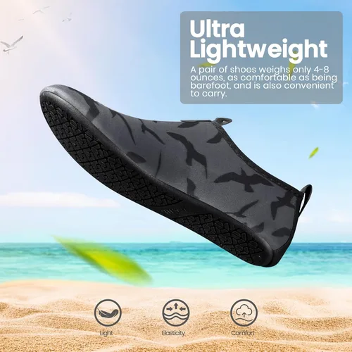 Vista 6 de SEEKWAY SK002 - Zapatos acuáticos unisex de secado rápido, antideslizantes, para playa, natación, piscina, río, navegar y surf