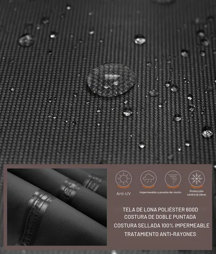 Vista 3 de ULTCOVER Funda impermeable para silla de patio – Funda para silla de césped individual para asiento profundo para exteriores que se adapta a hasta