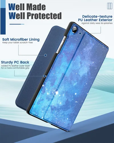 Vista 3 de MoKo Funda para Samsung Galaxy Tab A9 Plus de 11 pulgadas 2023, Carcasa Protectora Trasera Delgada de Visualización Multi-Ángulo