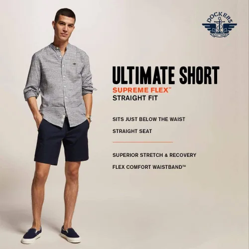 Vista 4 de Dockers Pantalones cortos Ultimate Straight Fit Supreme Flex para hombre