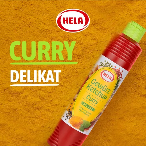 Vista 3 de Delicioso ketchup alemán Hela Curry Gewurz Delicado - Suave (27.1 fl oz) perfecto con carne, salchichas, pescado, papas fritas, pasta y arroz