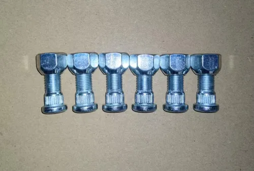 Vista 5 de 6 pernos dentados clase 12.9 para rueda dentada de 1/2-20, moleteado de 0.56 pulgadas (0.563 in) de longitud debajo de la cabeza con tuercas