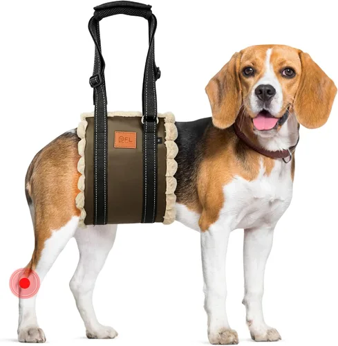 Vista 20 de Arnés de elevación ajustable para perros, cabestrillo para perros grandes, soporte de elevación y arnés de rehabilitación para patas traseras Negro