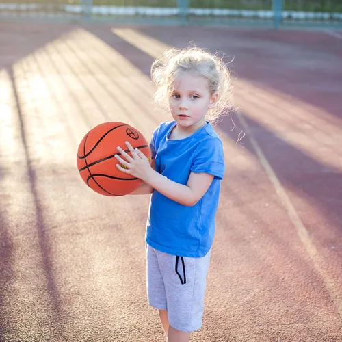 Vista 4 de KUYOTQ Kids Toddler Youth Adult Size 3/4/5/6/7 Basketball 22/25.5/27.5/28.5/29.5" Thickened Rubber or Faux Leather Indoor Outdoor Basketball for