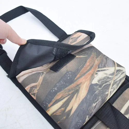 Vista 6 de Equipo de caza para asiento trasero de pistola, soporte para rifle de escopeta, organizador de pistolas con bolsillos, ajuste universal para camión