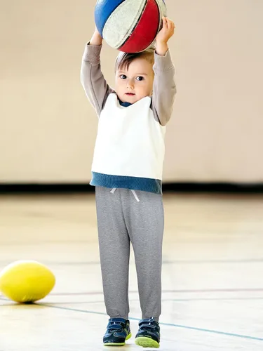 Vista 6 de Resinta Paquete de 4 pantalones deportivos para niños pequeños con cordón