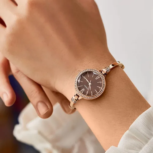 Vista 4 de Relojes para mujer, pulsera con esfera de moda, reloj de pulsera de cuarzo, ovalado, cuadrado, redondo, mini reloj impermeable para mujer, regalos
