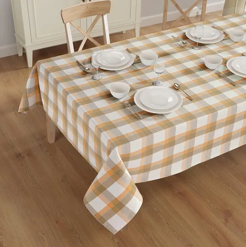 Vista 27 de Mantel de mesa rectangular - Cubierta de mesa - Algodón con costura mitrada - Fundas de mesa a cuadros para cocina, comedor, bodas, decoraciones