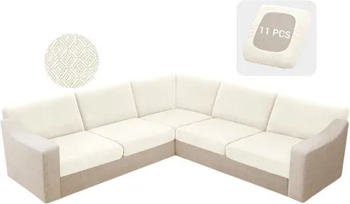 Vista 36 de HDCAXKJ - Fundas impermeables para cojín de sofá modular, fundas elásticas para cojín de sofá de esquina, fundas protectoras de muebles de jacquard