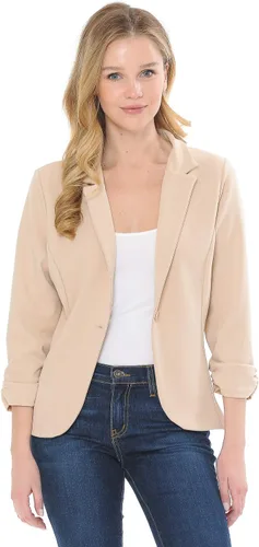 Vista 2 de MINEFREE Chaqueta de punto para mujer, ligera, informal, de manga 34 (S-3XL)