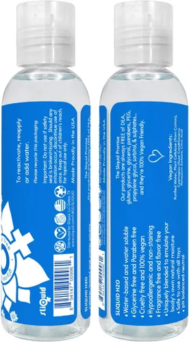 Vista 2 de Sliquid H2O Lubricante a Base de Agua, Lubricante a Base de Agua para Sexo, Lubricante Sexual Natural, Lubricante Personal Sin Glicerina (2 Oz)