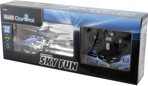 Vista 4 de Revell Helicóptero Control RC, helicóptero controlado a distancia para principiantes, control remoto de 2.4 GHz, fácil de volar, giroscopio, chasis