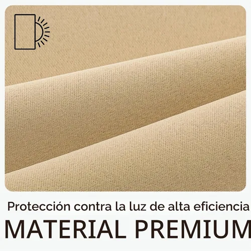 Vista 9 de Jilron Cortinas opacas autoadhesivas, cubierta adhesiva para ventana, sin taladro, fácil de instalar, aptas para inquilinos para dormitorio Beige