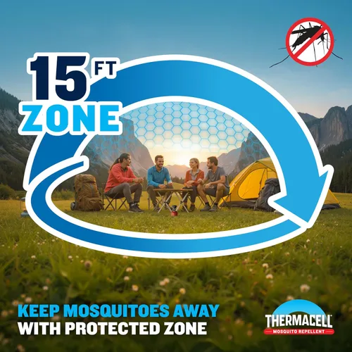 Vista 5 de Thermacell Backpacker - Solo tapetes repelentes de mosquitos, 48 horas, incluye 12 tapetes repelentes, compatible con repelente Backpacker