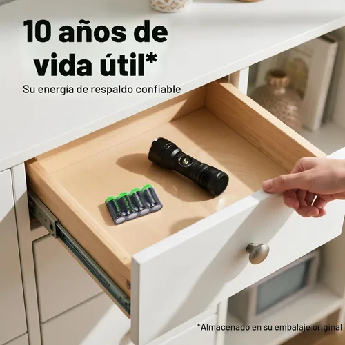 Vista 5 de Enegitech CR123A - Batería de litio de 3 V, 123 baterías de litio de 3 voltios, 1600 mAh para detector de humo inteligente, alarma de incendios