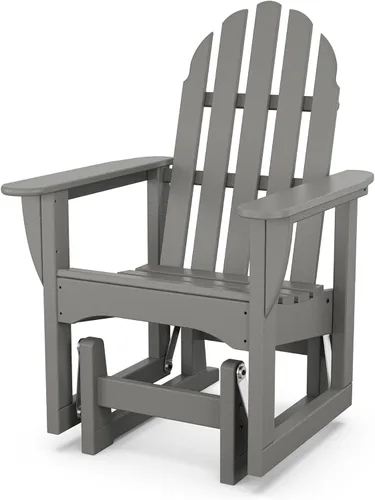 Vista 6 de POLYWOOD ADSGL-1BL Classic Adirondack Glider Chair, Black