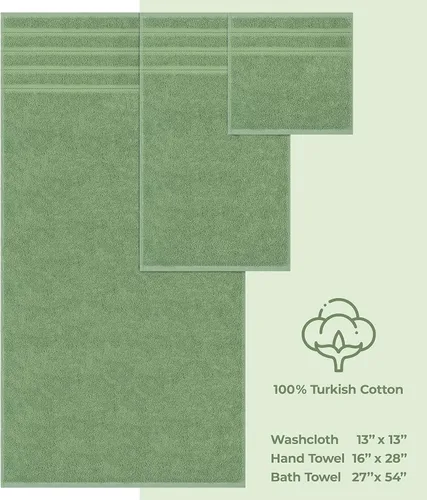 Vista 9 de American Soft Linen Paquete de 4 toallas de baño, 4 toallas de mano y 4 paños de baño
