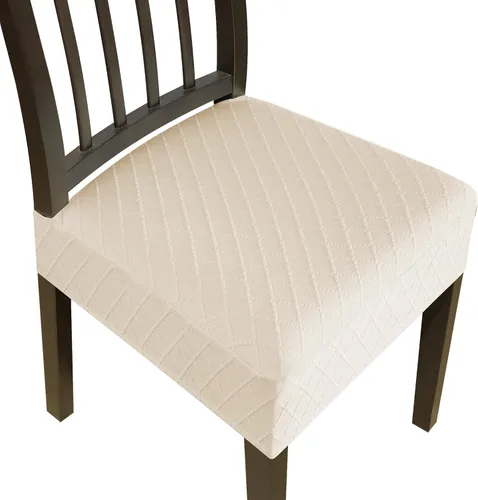 Vista 15 de Fundas para silla de comedor, juego de 2 fundas para sillas de comedor, fundas elásticas de jacquard para sillas de cocina, funda extraíble lavable