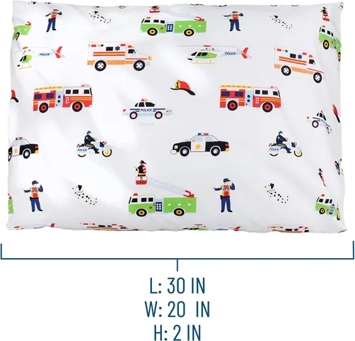 Vista 3 de Wildkin Funda de almohada estándar de microfibra para niños, funda de almohada suave y transpirable, héroes