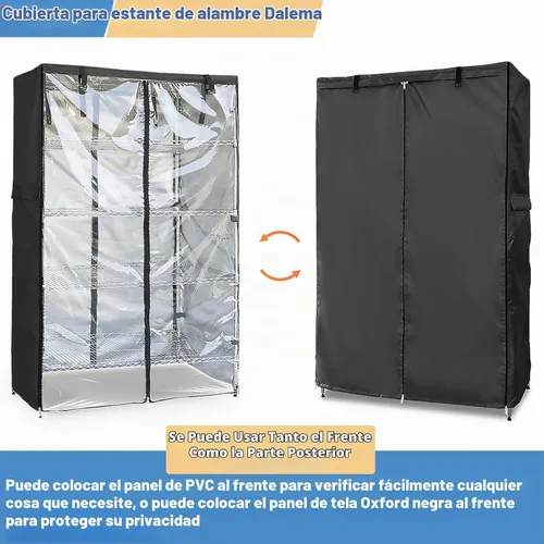 Vista 7 de Cubierta de Estante Impermeable, para Exteriores 600D de Servicio Pesado a Prueba de Polvo, Cubierta para Estantes de Almacenamiento