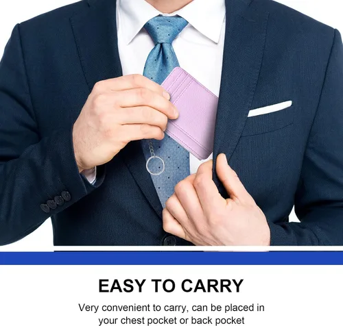Vista 6 de Buryeah 2 carteras minimalistas delgadas de cuero con bolsillo frontal, carteras con bloqueo RFID, para mujer, tarjetero para tarjetas de crédito