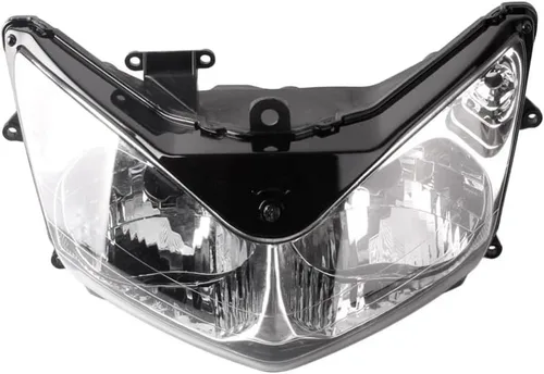 Vista 30 de Ensamble de lámpara de faro delantero para motocicleta compatible con Yamaha YZF600 R6 2006 2007 06 07 YZF-R6 Faro frontal transparente para moto