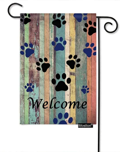 Vista 11 de Moslion Bandera de jardín de oso polar, safari natural, oso polar con cachorros, banderas de nieve de doble cara, bandera de bienvenida para patio