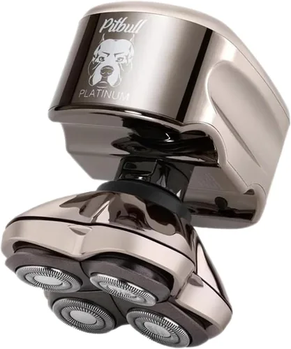 Vista 7 de Skull Shaver Pitbull Platinum PRO - Kit de afeitadora de cabeza y cara, afeitadora eléctrica inalámbrica, capacidades de afeitado en húmedo y seco