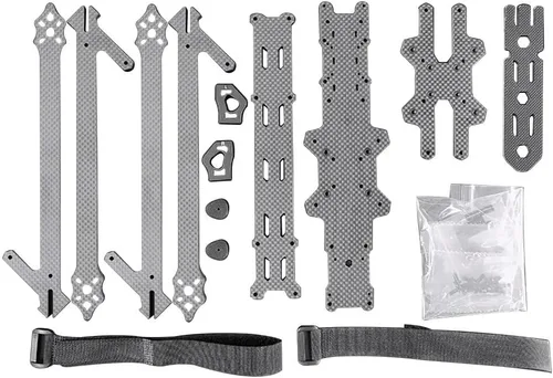 Vista 5 de QWinOut XL10 V6 16.535 in distancia entre ejes Kit de marco RC Rack 10 pulgadas para DIY Racer Drone (sin impresión 3D)