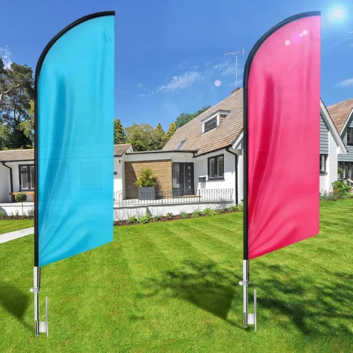 Vista 6 de Bandera de plumas de color sólido, bandera de Swooper de color sólido, 8 pies (negro)