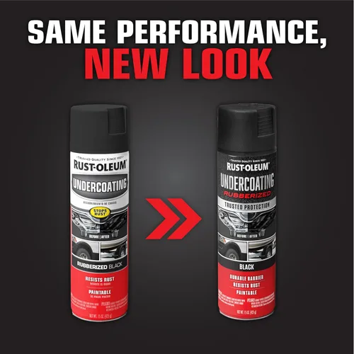 Vista 3 de Rust-Oleum 248657 Spray de revestimiento inferior de goma, 15 oz, Negro