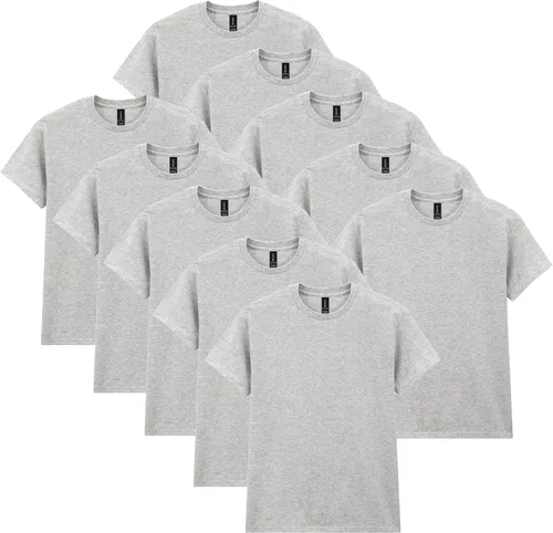 Vista 13 de Gildan Camiseta de algodón pesado para adultos, estilo G5000, paquete múltiple Gris ceniza (paquete de 2)