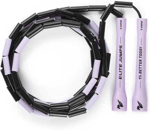 Vista 8 de Elite Jumps - Cuerda de saltar con cuentas de 1 pulgada de Do Hard Things Cuerda de saltar cruzada para tu equipo de ejercicio Cuerda de saltar