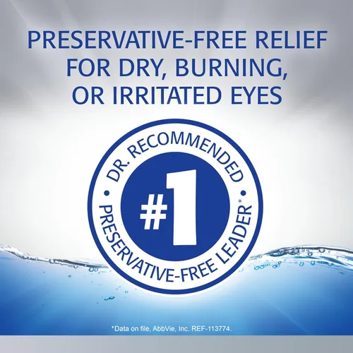 Vista 2 de Refresh Optive Advanced Lubricant Oye Gotas para los ojos secos, sin conservante, 0.01 fl oz contenedores de un solo uso, 30 cuentas
