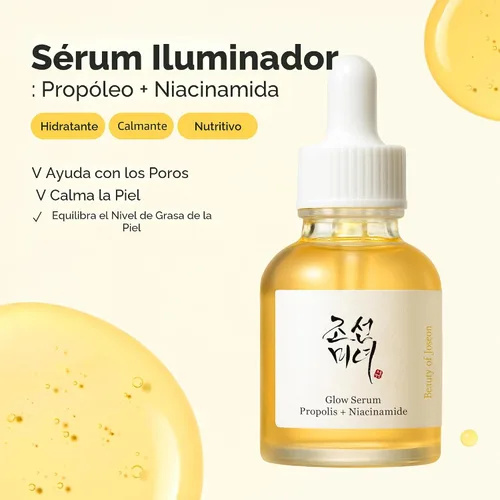 Vista 2 de Beauty of Joseon Suero Brillo Propolis y Niacinamida Hidratante Facial Suavizante para Tono de Piel Desigual Cuidado de la Piel Coreana 30ml 1 fl.oz