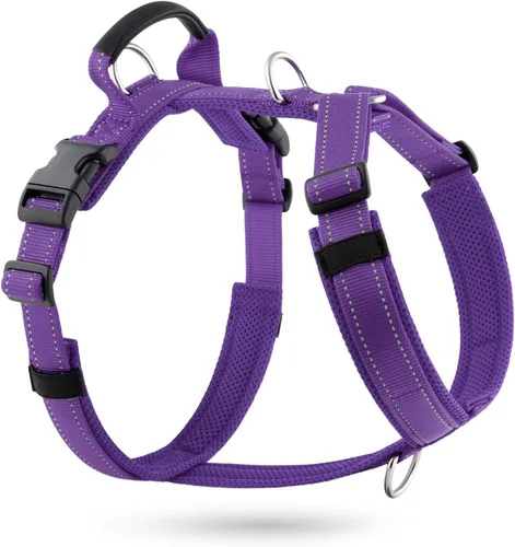 Vista 12 de Arnés Anti-Tirones para Perros con Asa, Malla Suave Acolchada Ajustable para Perros Pequeños, Medianos y Grandes Arnés Reflectante de Paseo Fácil