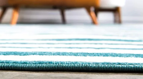 Vista 24 de Unique Loom Williamsburg Collection - Alfombra informal de transición gruesa con rayas alternas (8 pies x 10 pies, rectangular, gris/beige)