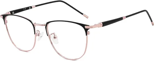 Vista 19 de GUDVUE Lentes de luz azul, para computadora/juegos/TV/teléfonos para mujeres/hombres, antirreflejos/UV400/fatiga ocular, negro/dorado
