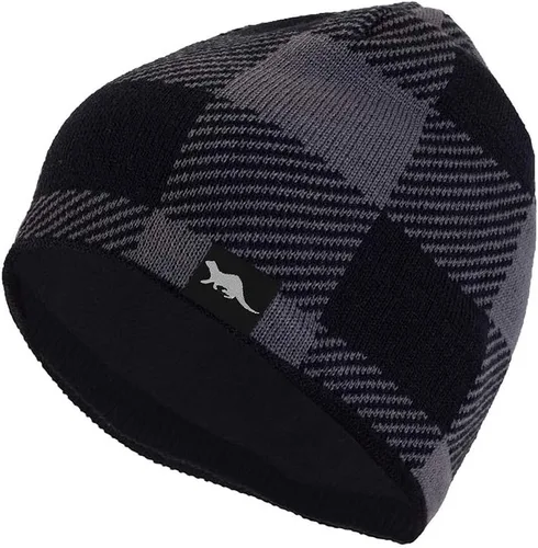 Vista 7 de Gorro de punto impermeable 100% a prueba de viento - Gorro de calavera con forro de lana para hombres y mujeres, gorro de invierno cálido