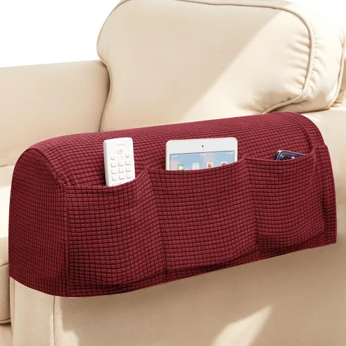 Vista 29 de SUBRTEX Juego de 2 fundas elásticas para brazos de sofá, fundas a cuadros para brazos de sofá, fundas antideslizantes para reposabrazos