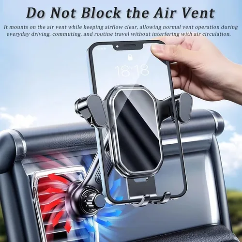 Vista 4 de Car Phone Holder Mount for Jaguar XEL/XFL/E-PACE/XE/XJ, Air Vent Cell Phone Car Mount, 360° Flexible Rotation Vent Clip, Adjustable Automobile