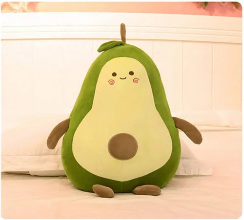 Vista 3 de OUKEYI Almohada de peluche suave de fruta de aguacate de 18 pulgadas, regalo para niños, niñas, niños y amigos, el mejor regalo para niños de Navidad