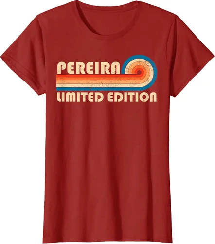 Vista 51 de PEREIRA - Camiseta vintage con apellido retro de los años 80 y 90, Negro