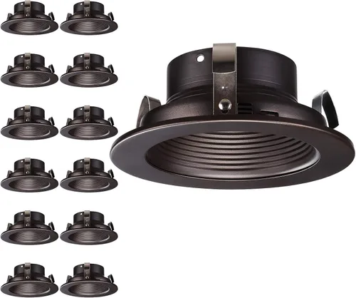 Vista 21 de TORCHSTAR Borde de luz empotrable de 4 pulgadas, bronce aceitado